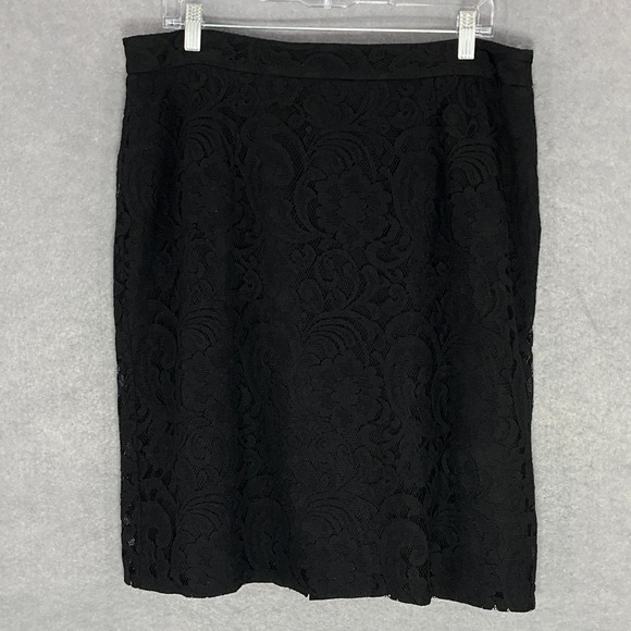Chico's Dresses & Skirts - Chico's‎ Black Lace Pencil Skirt Lined Career Office Party Elegant Size 2.5